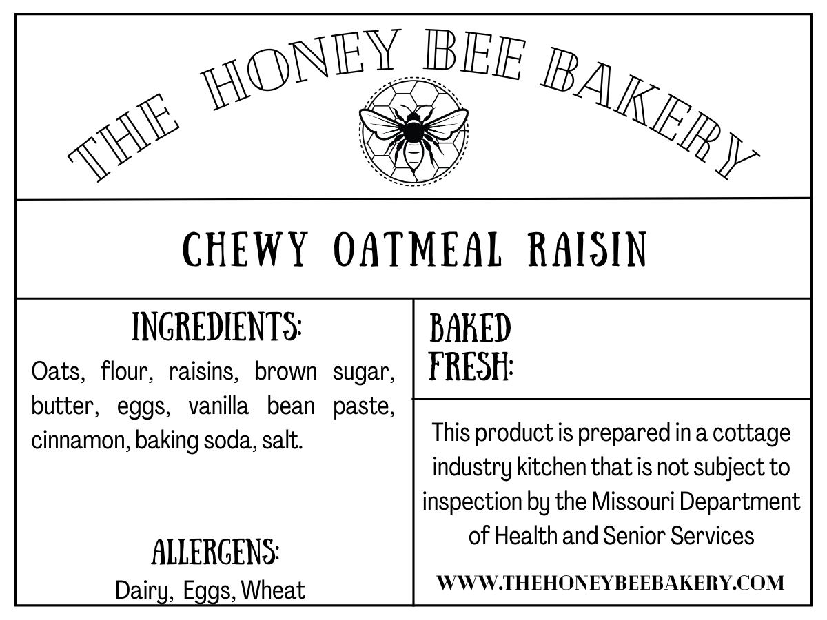 Chewy Oatmeal Raisin Cookie